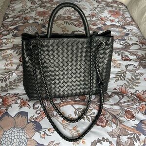 Italian Leather Handwoven Satchel